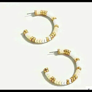 J crew Stacked Zigzag Hoop Earrings